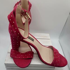 Nine West Women's Red Studded Heels